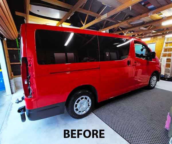 vehicle wrap van before