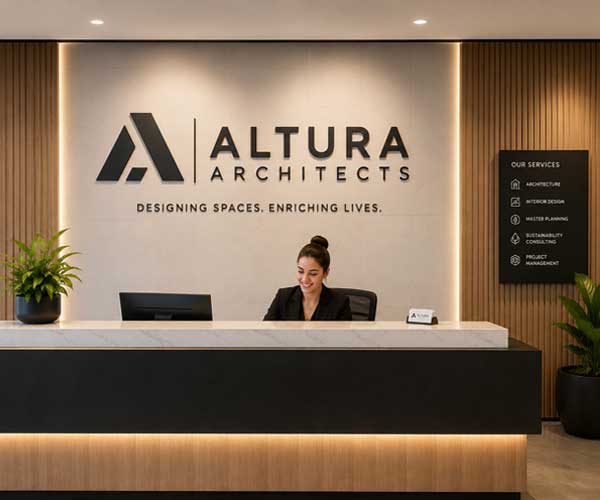 reception signage